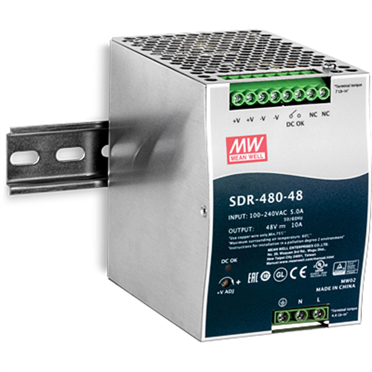 TRENDnet TI-S48048 AC-naar-DC DIN-rail voeding