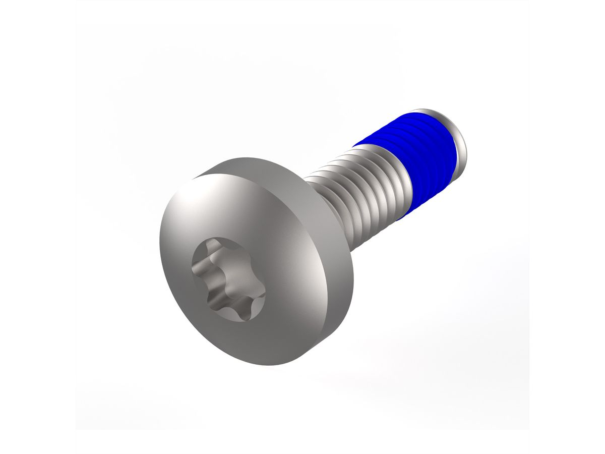 SCHROFF Assembly Parts for Rugged Components, Panhead Screw with Thread-locking Compound,Torx, M4 x 14
