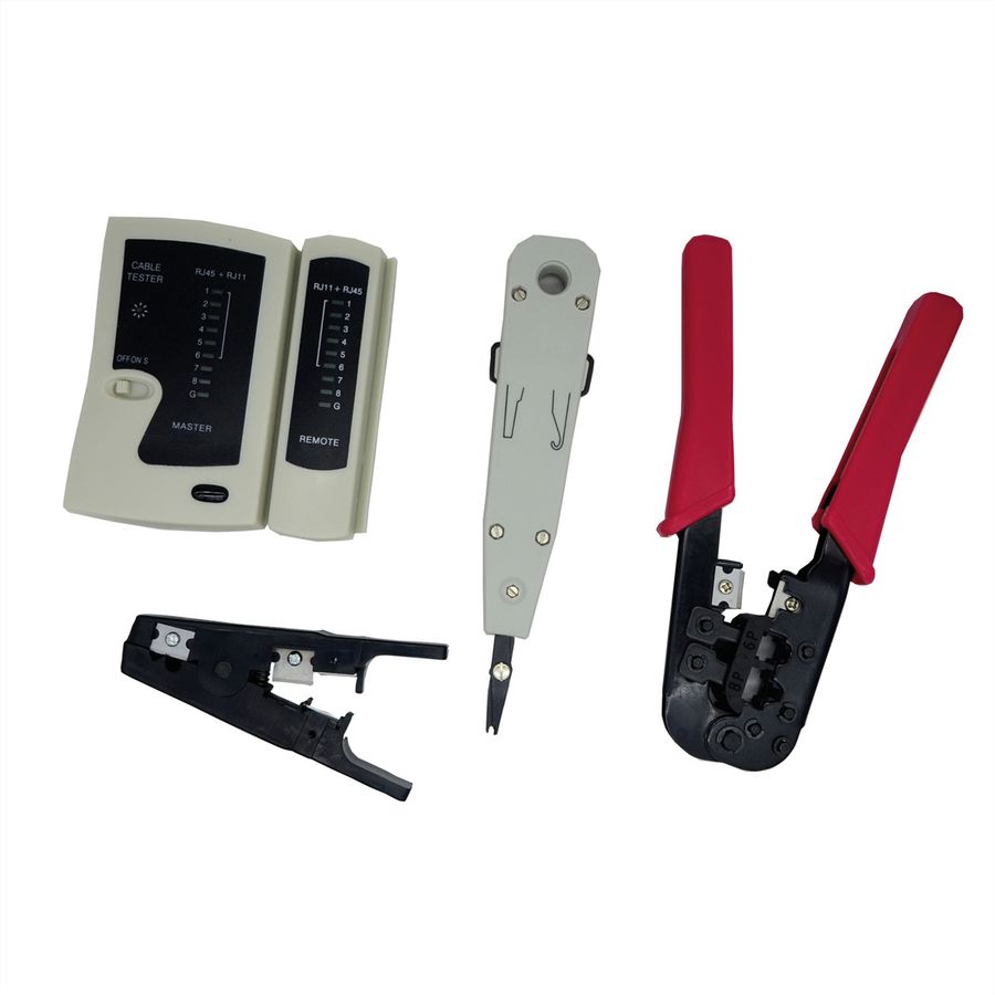 VALUE netwerktoolset, 4 stuks.