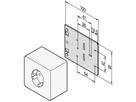 SCHROFF montageplaat voor single Sockets