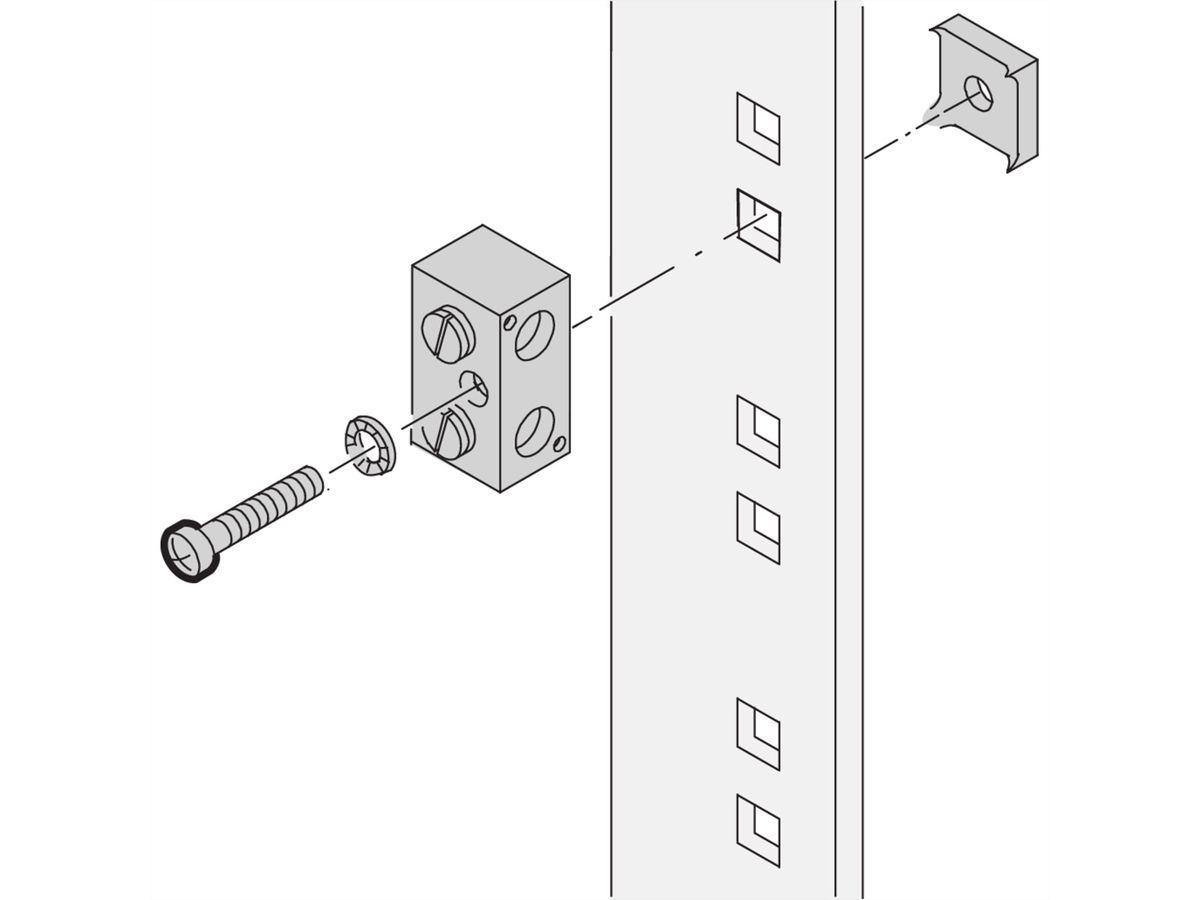 SCHROFF Grounding/Grounding Clamp