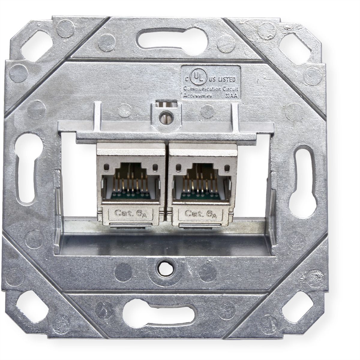 BTR Dozen InbouwP/2 reinweiss E-DAT Module 2 Poorts, Cat.6 (Class E)