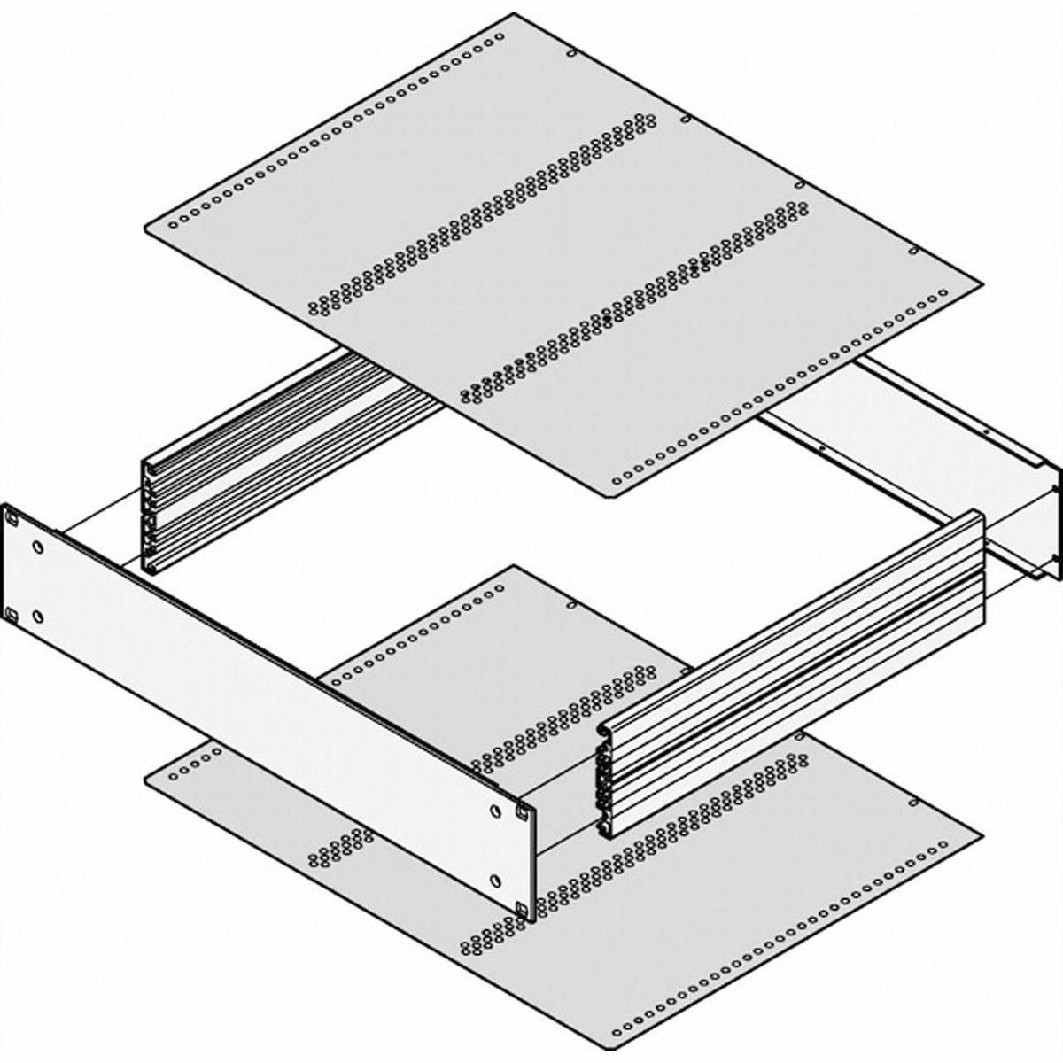 SCHROFF MultipacPRO Cover Plate for Euroboards Horizontal Mounting, 340 mm