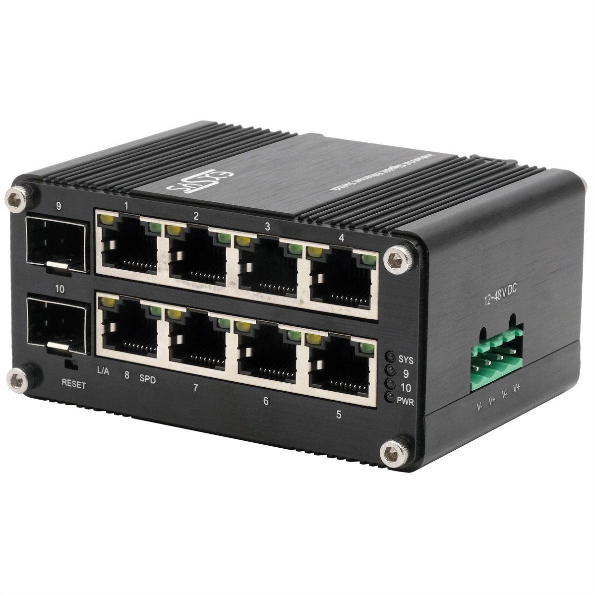 EXSYS EX-62035M-SFP 10-poorts industriële gigabit miniswitch Web Managed