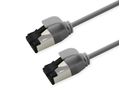 ROLINE S/FTP Patch Cord Cat. 8.1 (Class I), LSOH, Slim, PoE, grey, 0.5 m