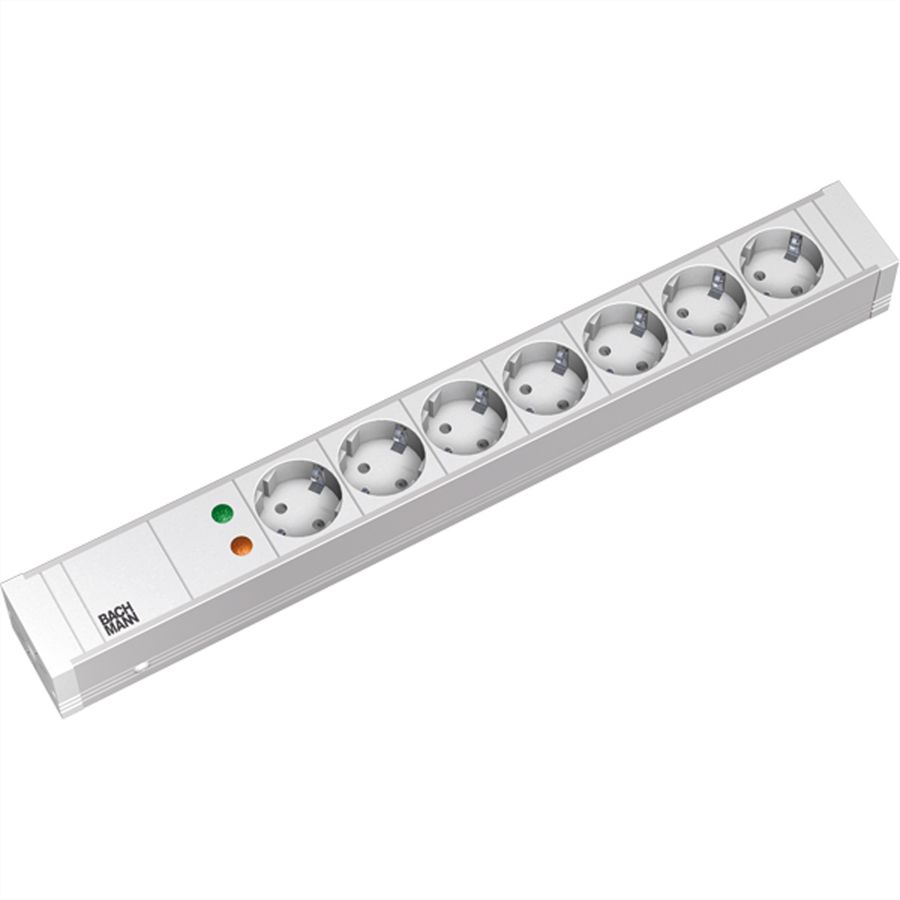 BACHMANN 19" 1.5U 7xCEE7/3 ws 1xSPD power 2.0m CEE7/7