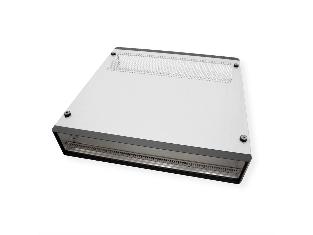 SCHROFF RatiopacPRO, Tafelmodel behuizing, achteraf aan te brengen afscherming, frontafwerking, 2 HE, 84 HP, 435 mm