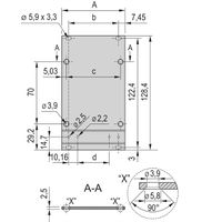 SCHROFF Frame Type Plug-In Unit Front Panel, Unshielded, 3 U, 12 HP, 2.5 mm, Al, Front Anodized, Rear Conductive