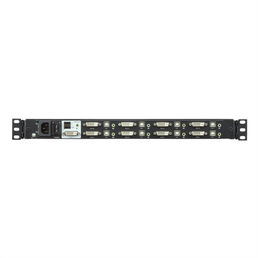 ATEN CL6708MW 43 cm LCD KVM-switch, USB-DVI 8-poorts, DE-Layout