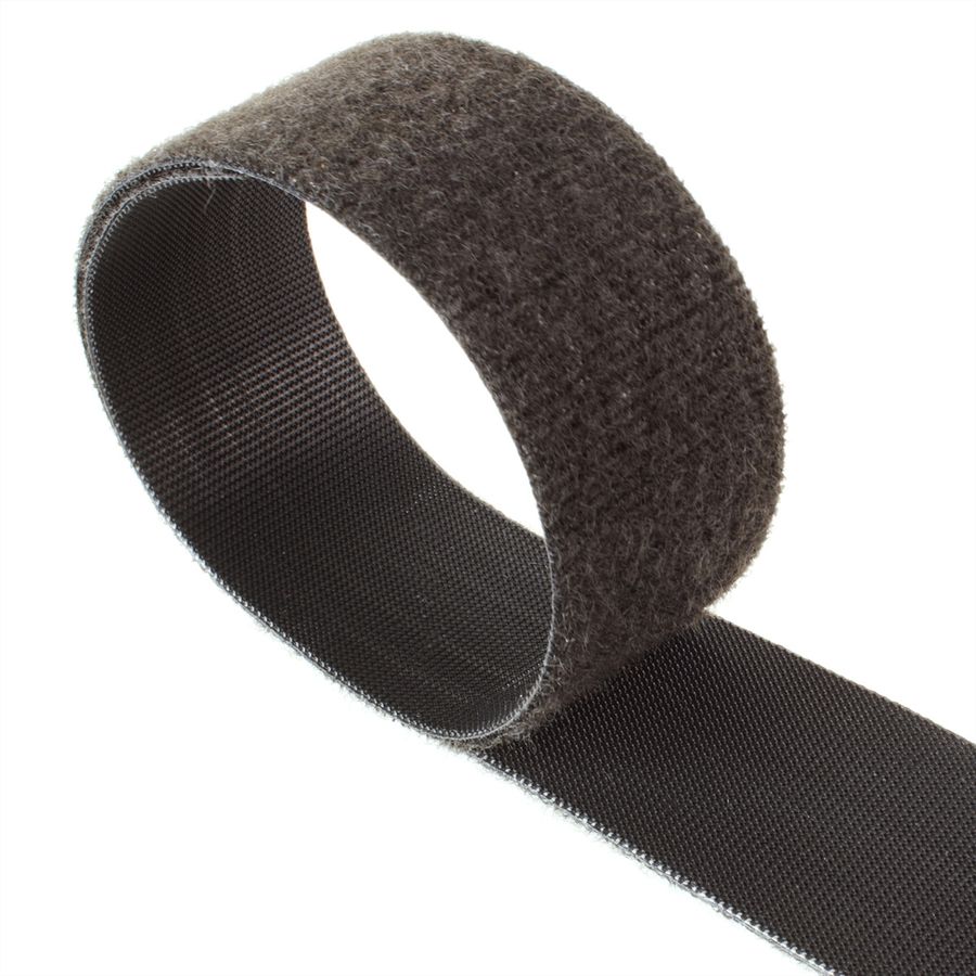 VELCRO® One Wrap® Tape 20 mm breed, vlamvertrager, zwart, 25 m