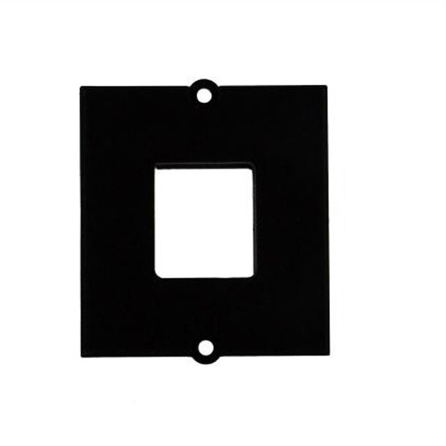 BACHMANN Custom module frame 1x Keystone met metalen beugel, zwart