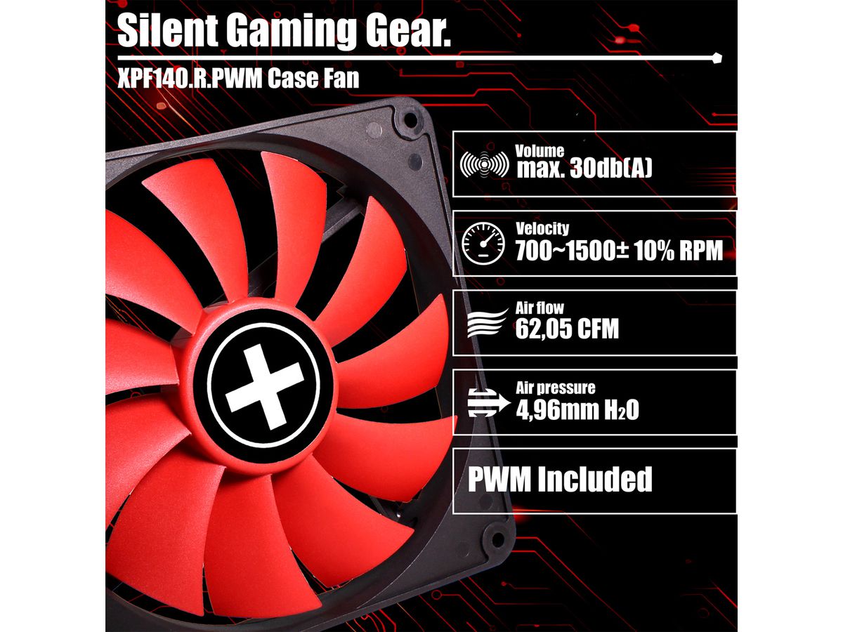 Xilence XPF140.R.PWM 140mm PWM Case Fan, 4PIN