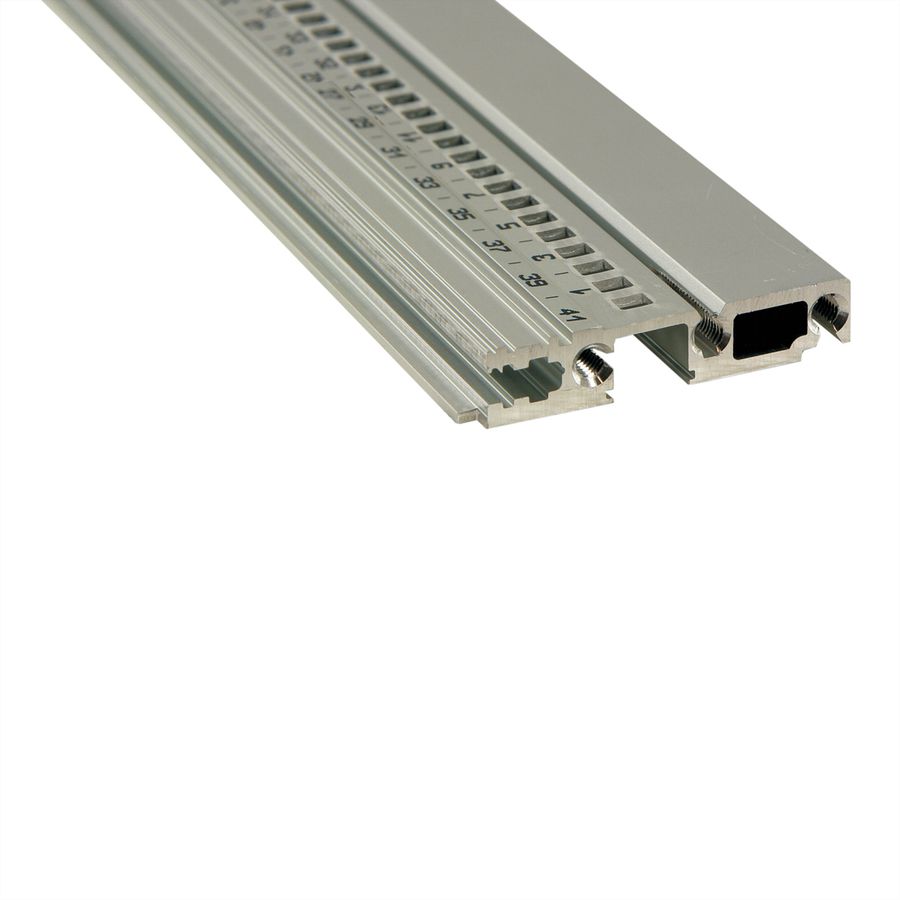 SCHROFF horizontale rail, voorzijde, type R-KD, robuust, korte lip, 84 PK