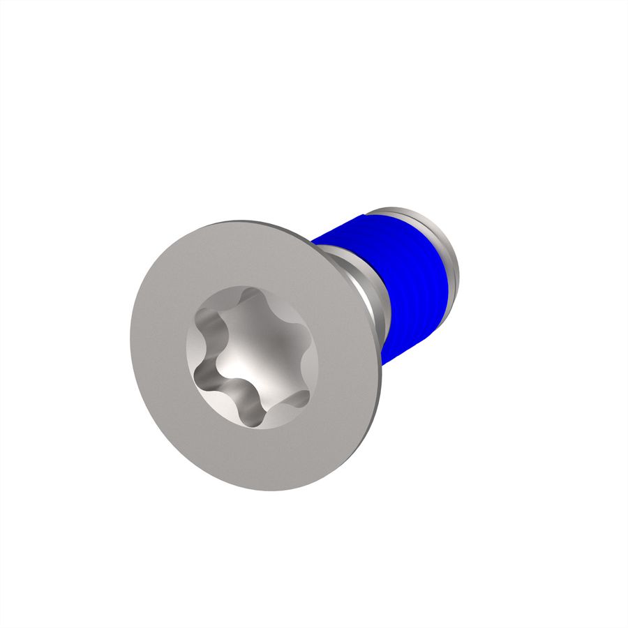SCHROFF Assembly Parts for Rugged Components, Countersunk Screw with Thread-locking Compound, Torx, M4 x 10