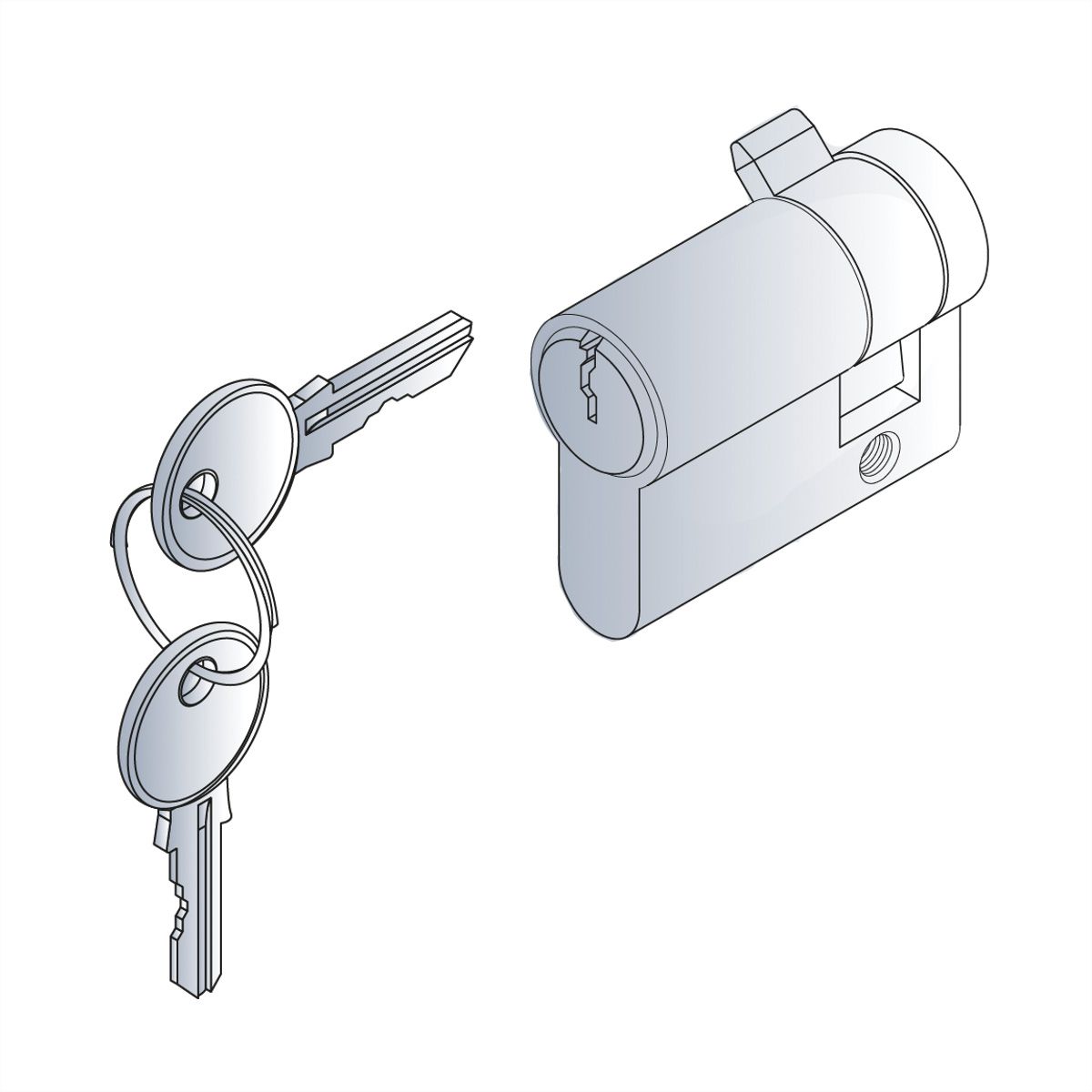 SCHROFF Novastar slotcilinder, DIN slotgat