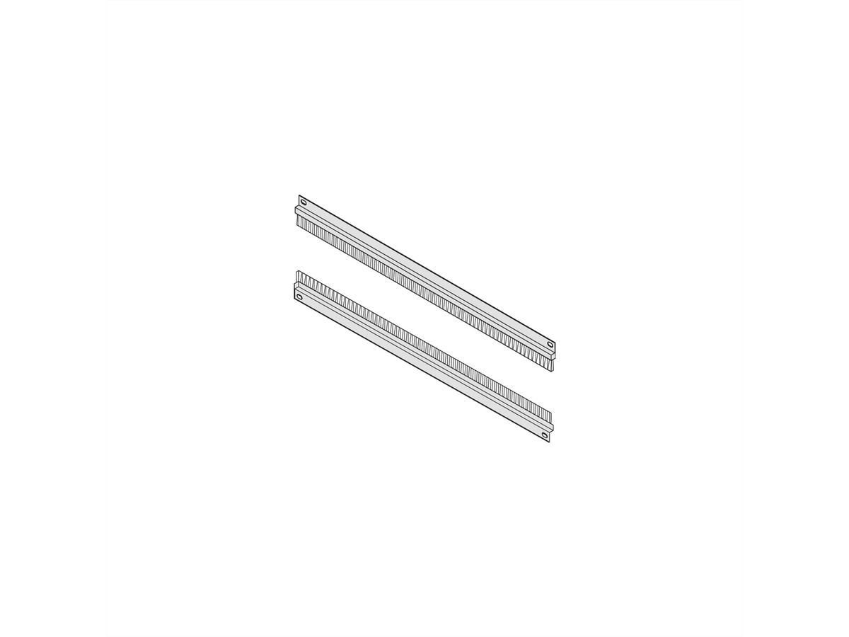 SCHROFF 19" Cable Ducting With Brush Strip, Silver