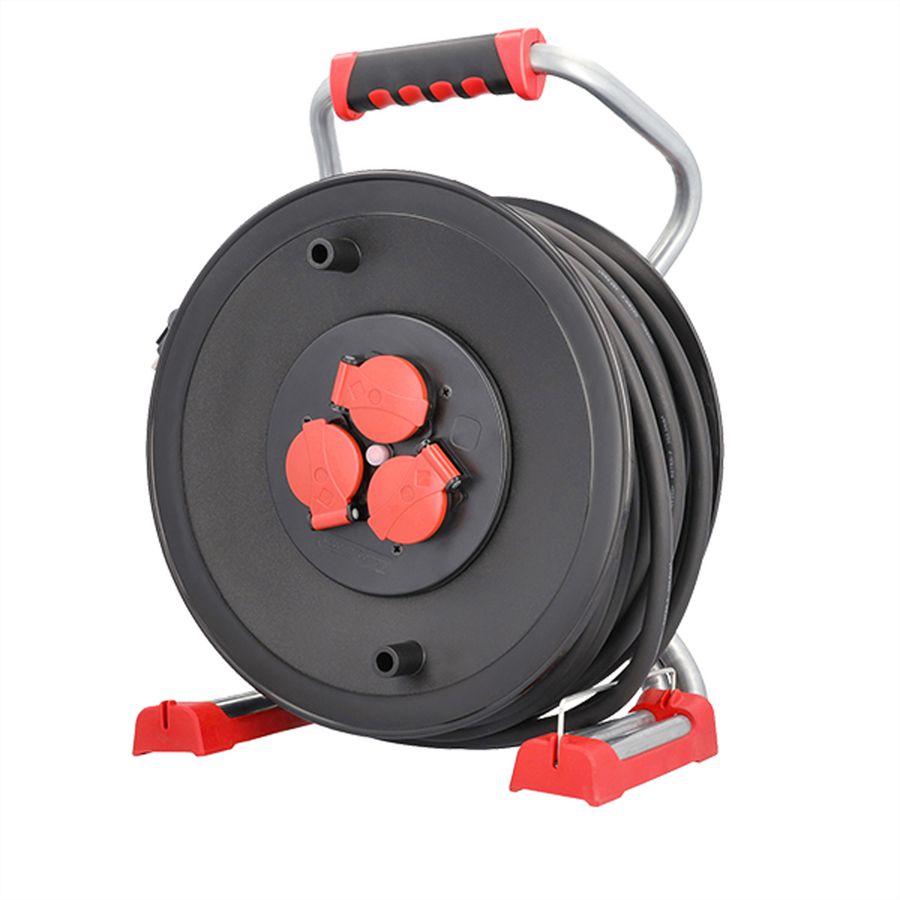 BACHMANN professional cable reel 3xCEE7/3 H07RN-F 3G2,5mm² 40,0m CEE7/7
