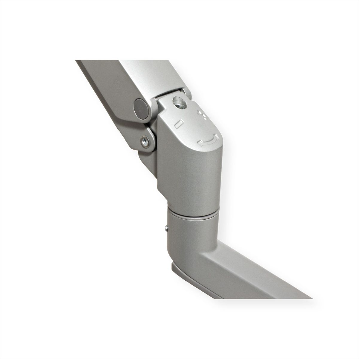 ROLINE Dual LCD Monitor Stand Pneumatic, Desk Clamp, Pivot, 2 Joints, silver