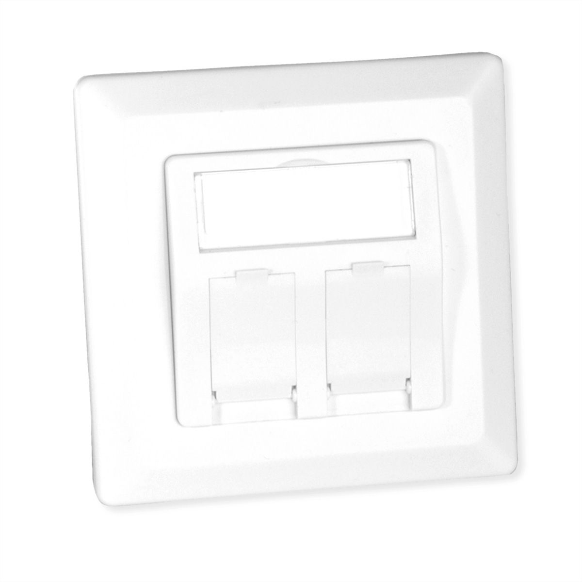 ROLINE Flush Mount Wall Oulet for Keystones, 2-port