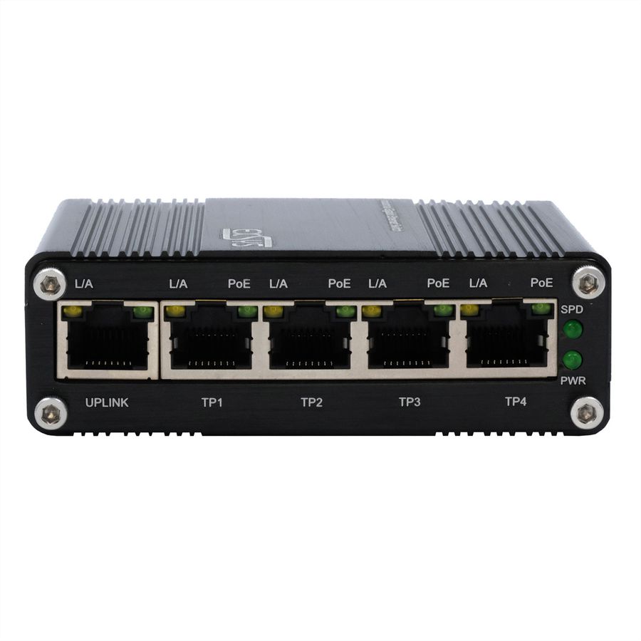 EXSYS EX-62020PoE 5-poorts industriële Ethernet Switch PoE