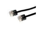ROLINE patchkabel Cat.6A (klasse EA) UTP , extra plat, zwart, 1 m