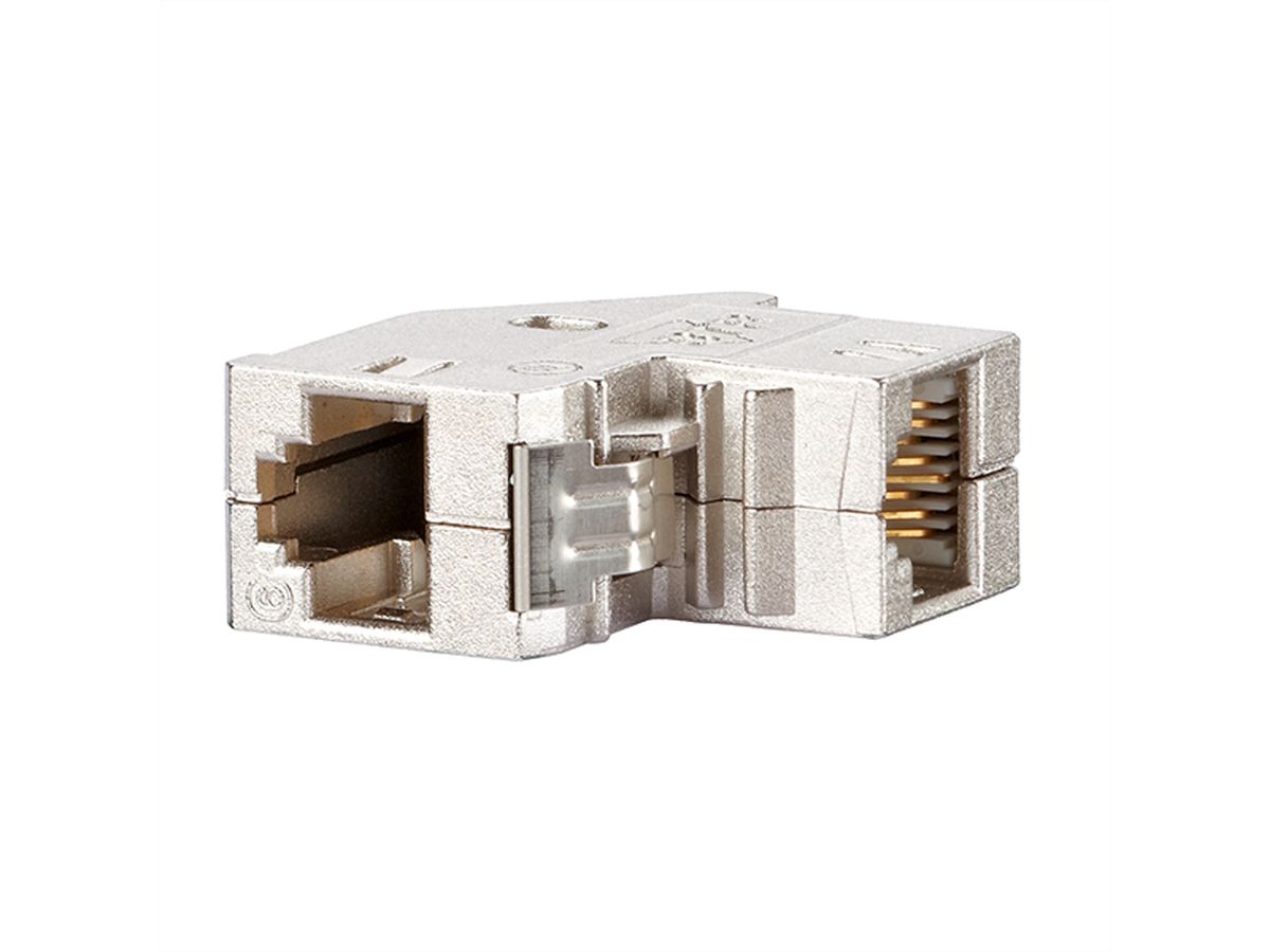 BACHMANN CAT6 90° RJ45 female/female, Keystone