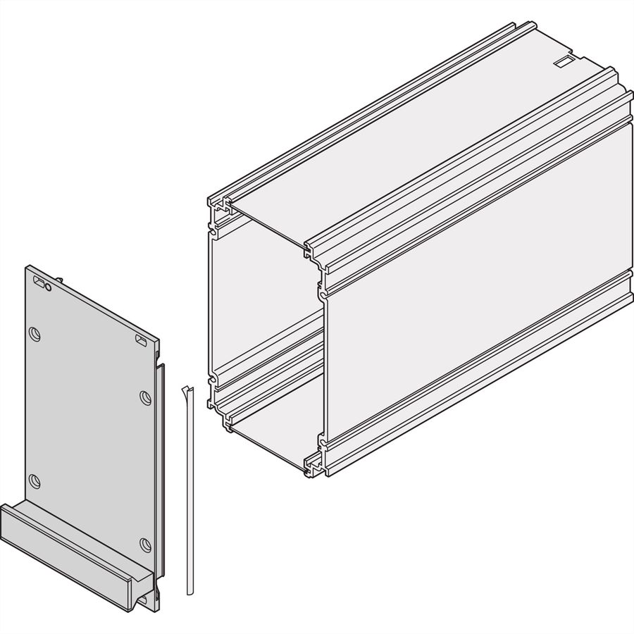 SCHROFF Insteekmodule met frame Frontplaat, Refrofit-afscherming, 6 HE, 21 HE, 2,5 mm, Al, geanodiseerd vooraan, geleidend achteraan