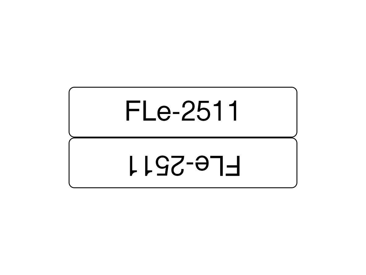 Brother FLE2511 label-making tape Black on white