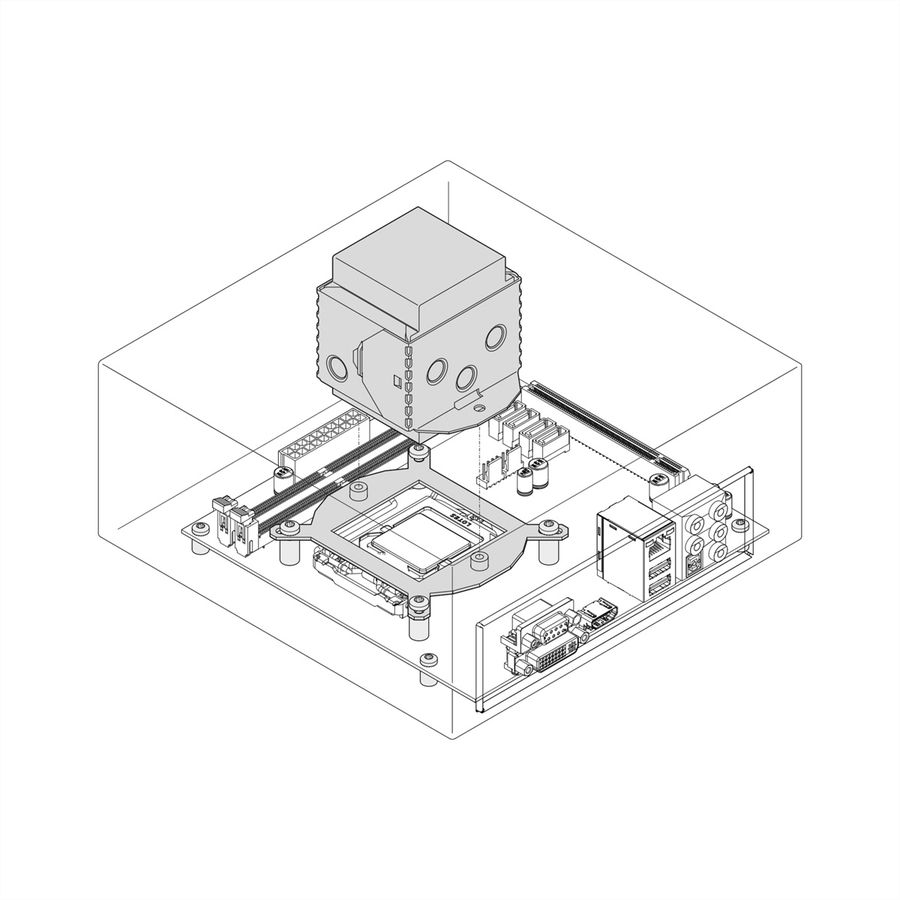 SCHROFF Interscale Mounting Bracket for 70 mm Flexible Heat Conductor (FHC), Intel CPU