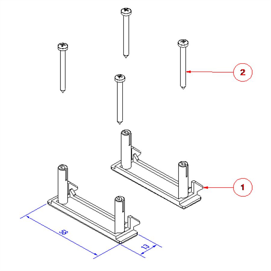 BACHMANN plastic mounting clip STE P