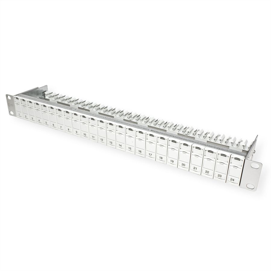 METZ CONNECT 19" Paneel 1HE Moduledrager leeg voor 24 modules (E-DAT of C6A)