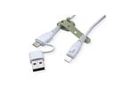 BIOnd BIO-CT-IP USB-C naar Lightning & USB-A 3,5A kabel, 1,2 m