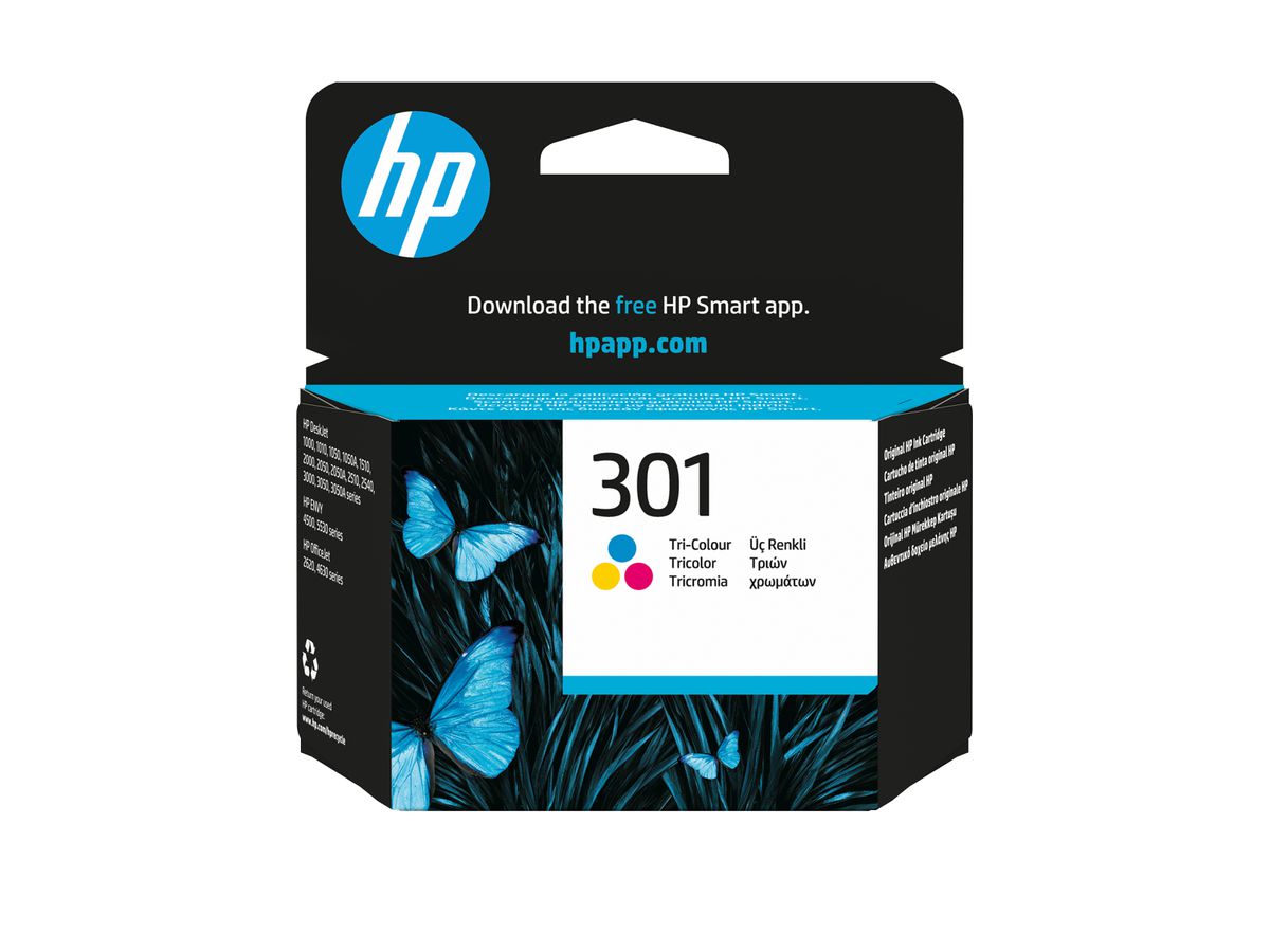 HP 301 originele drie-kleuren inktcartridge