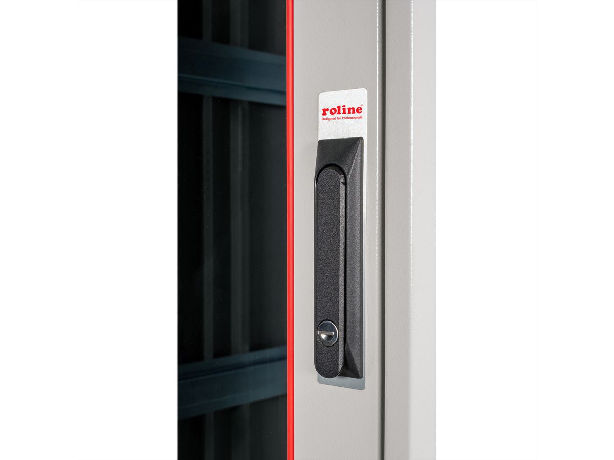 ROLINE 19-inch netwerkkast Basic 42 U, 600x1000 BxD Glazen deur grijs
