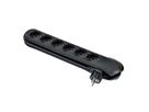 BACHMANN SMART multiple socket outlet 6x earthing contact, black, 3 m