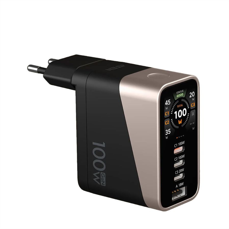 ATEN UP5100 100W 4P Smart Display Charger, GaN, 100W