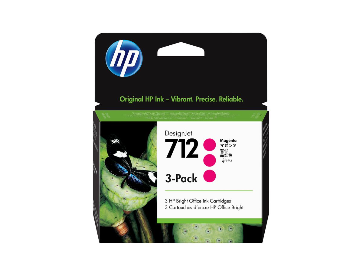 HP 712 3-pack 29-ml Magenta DesignJet Ink Cartridge