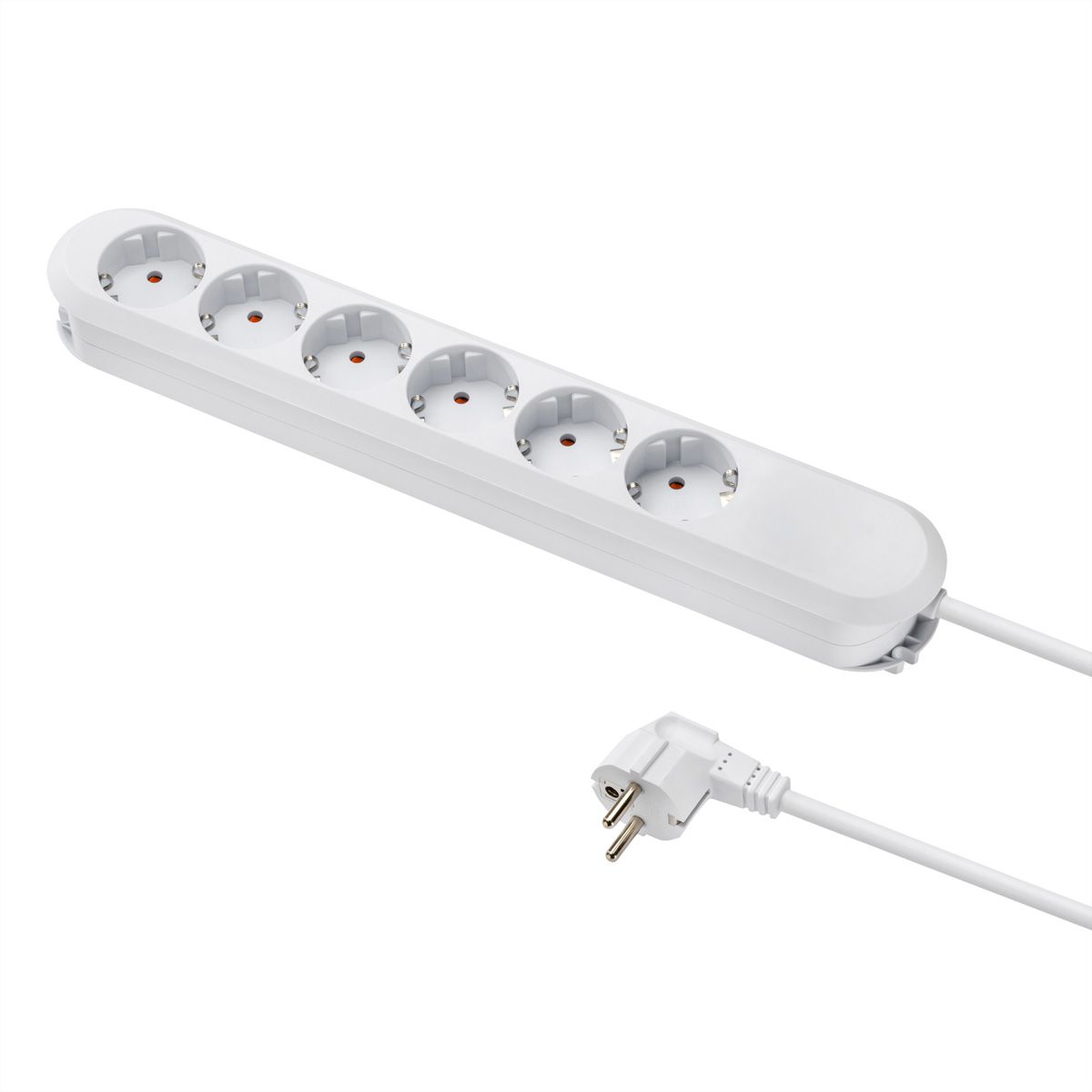 BACHMANN SMART socket strip 6x earthing contact, white, 3 m