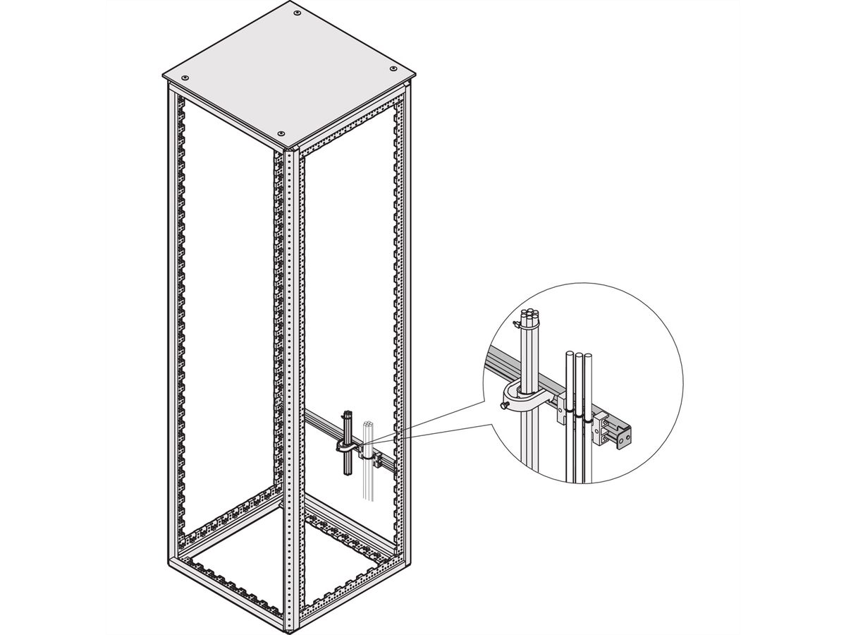SCHROFF Varistar C-rails voor kastbreedte 800 mm