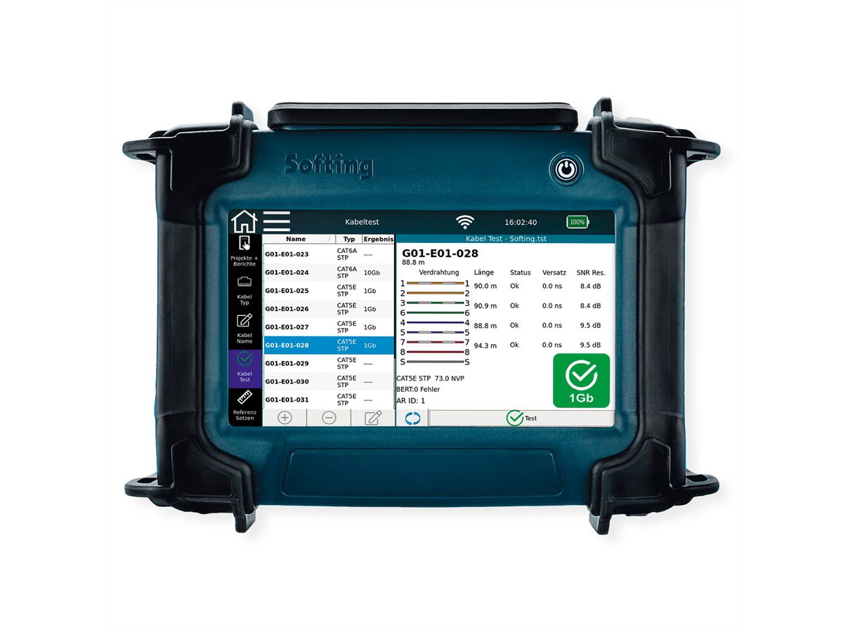 SOFTING NetXpert XG2 1G NW/kabel kwalificator, voor koperen en optionele glasvezelkabels