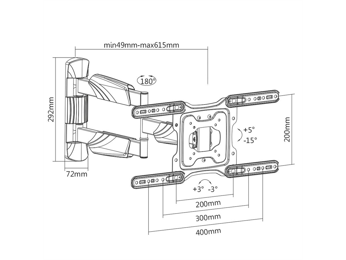 VALUE LCD/TV Wall Mount, 4 Joints
