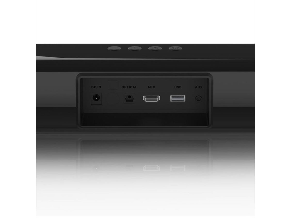 Lenco Soundbar SB-042LEDBK zwart, 40w, HDMI, BT, LED-verlichting