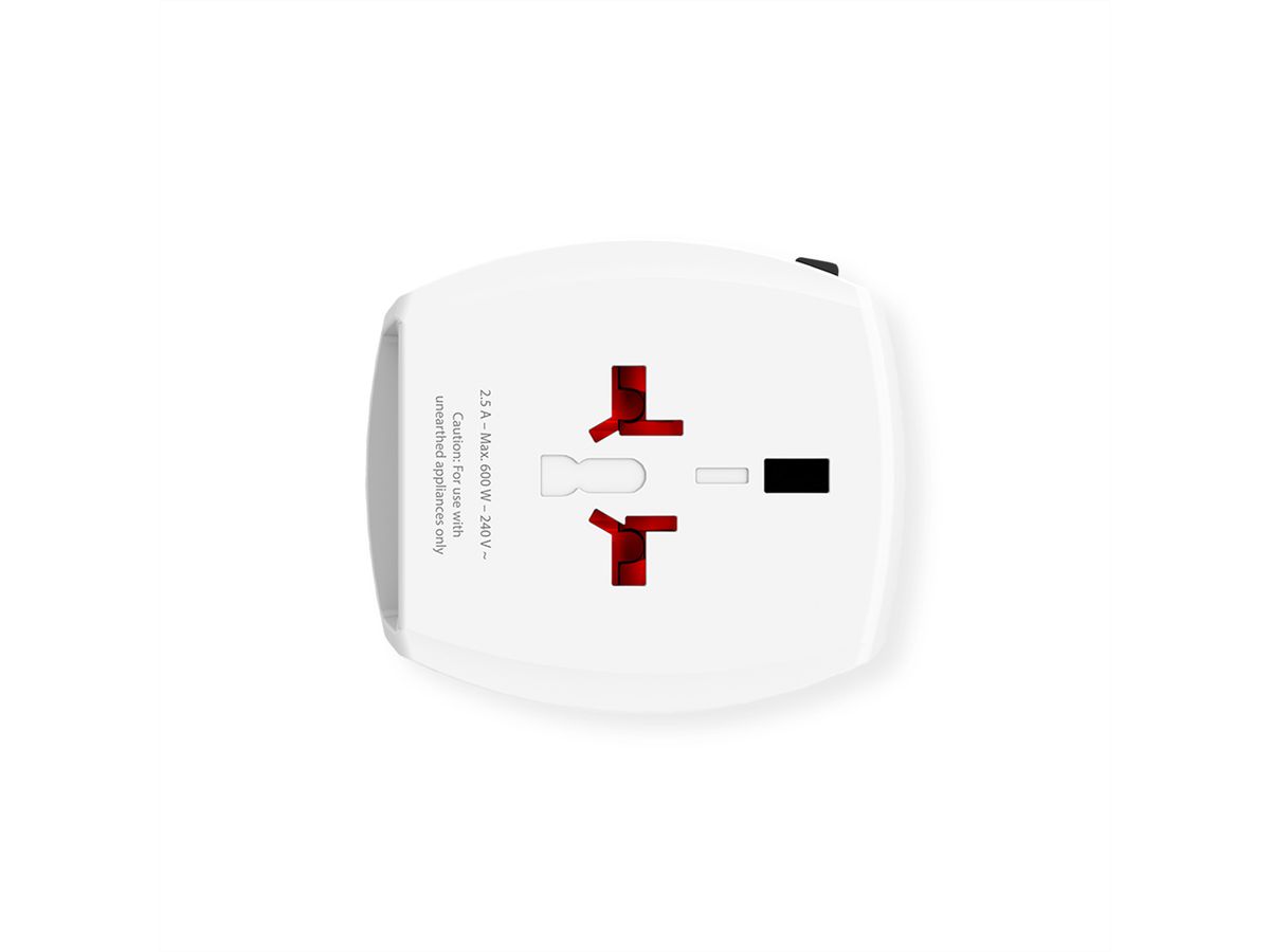 Skross MUV USB 2A Universal 2-pole Travel Adapter, worldwide