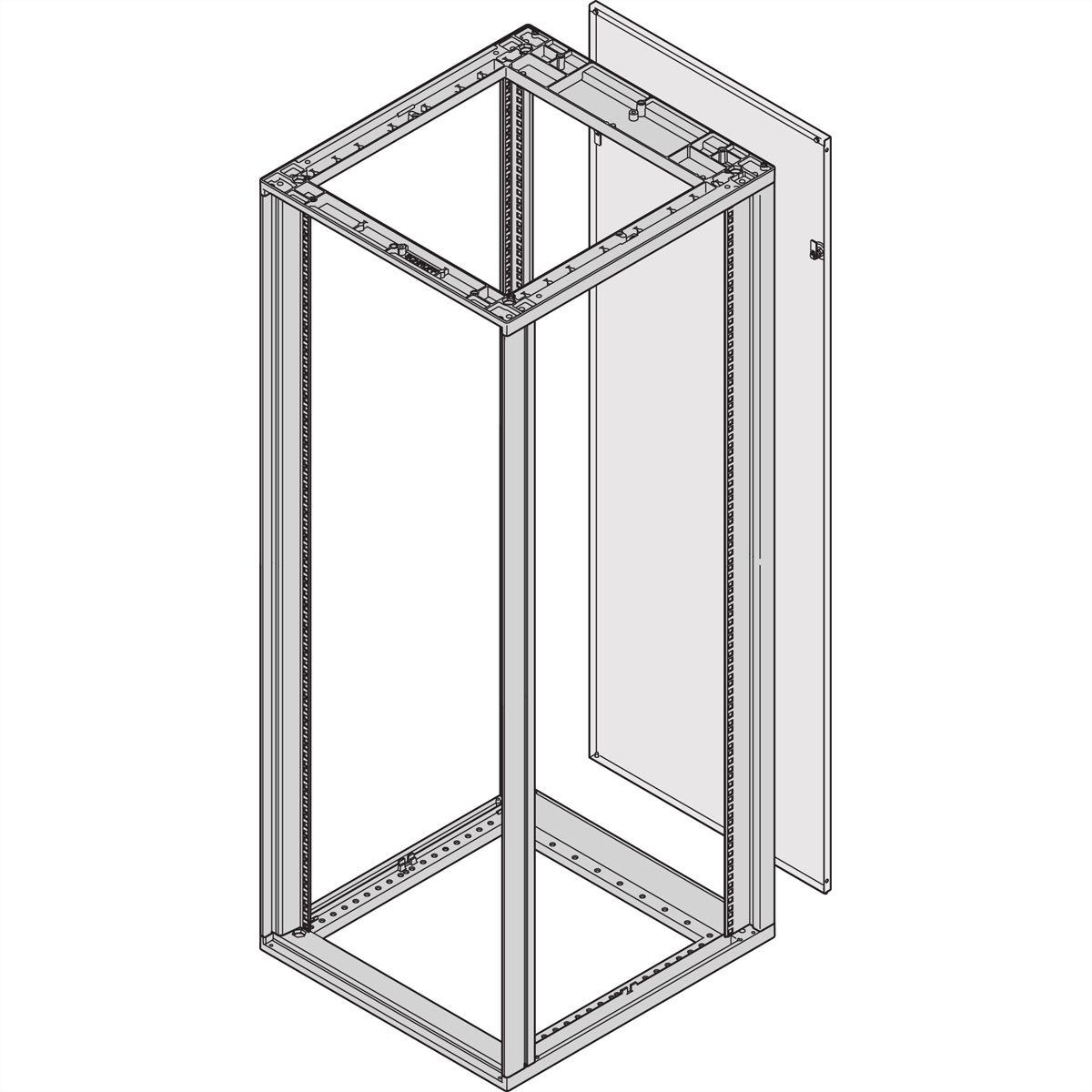 SCHROFF Novastar Rear Panel Full Height, RAL 7035, 20 U 553W