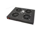 ROLINE 19-inch ventilatorunit 4 ventilatoren, Thermostaat zwart