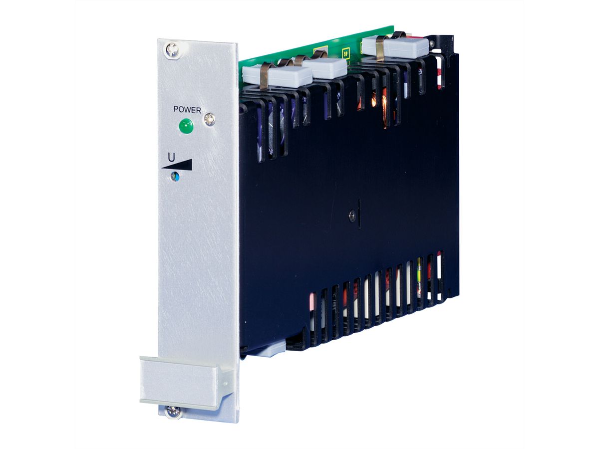 SCHROFF PSU frontpaneel voor Maxpower 100, enkelvoudig, verstelbaar, 3 HE, 6 HE, afgeschermd, 2,5 mm, al, geanodiseerd vooraan, geleidend achteraan