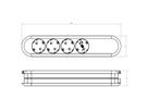 BACHMANN SMART 4xCEE7/3 white, 4x earthing contact