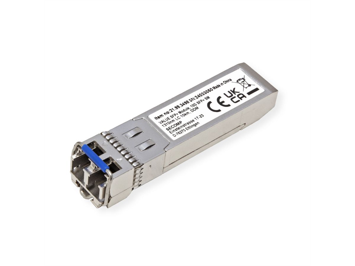 VALUE SFP+ module (MiniGBIC) LR/LC, 10GbE, Single Mode 1310nm, max. 10km