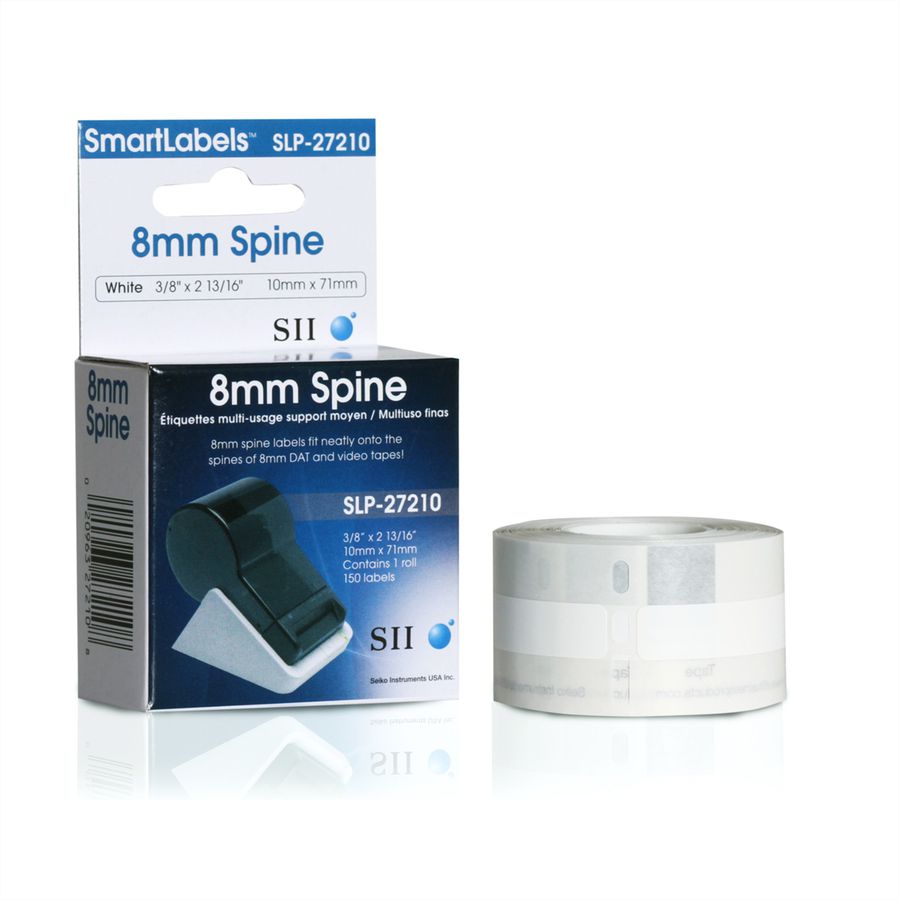 SEIKO 8mm video/DAT-etiketten voor cassettes, SLP-27210, 150 ST. 1 Rol