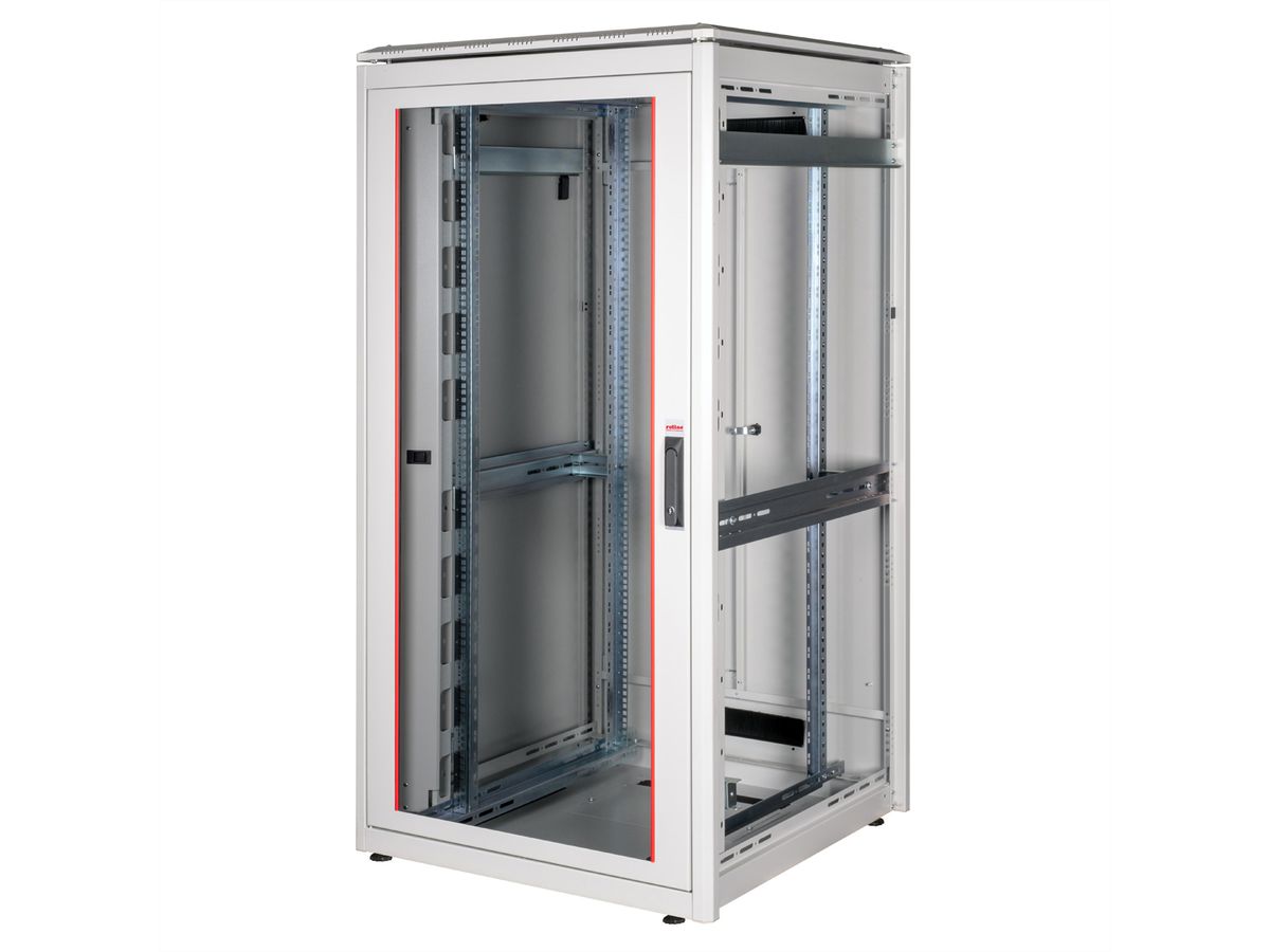 ROLINE 19-inch netwerkkast Pro 32 U, 800x800 BxD Glazen deur grijs